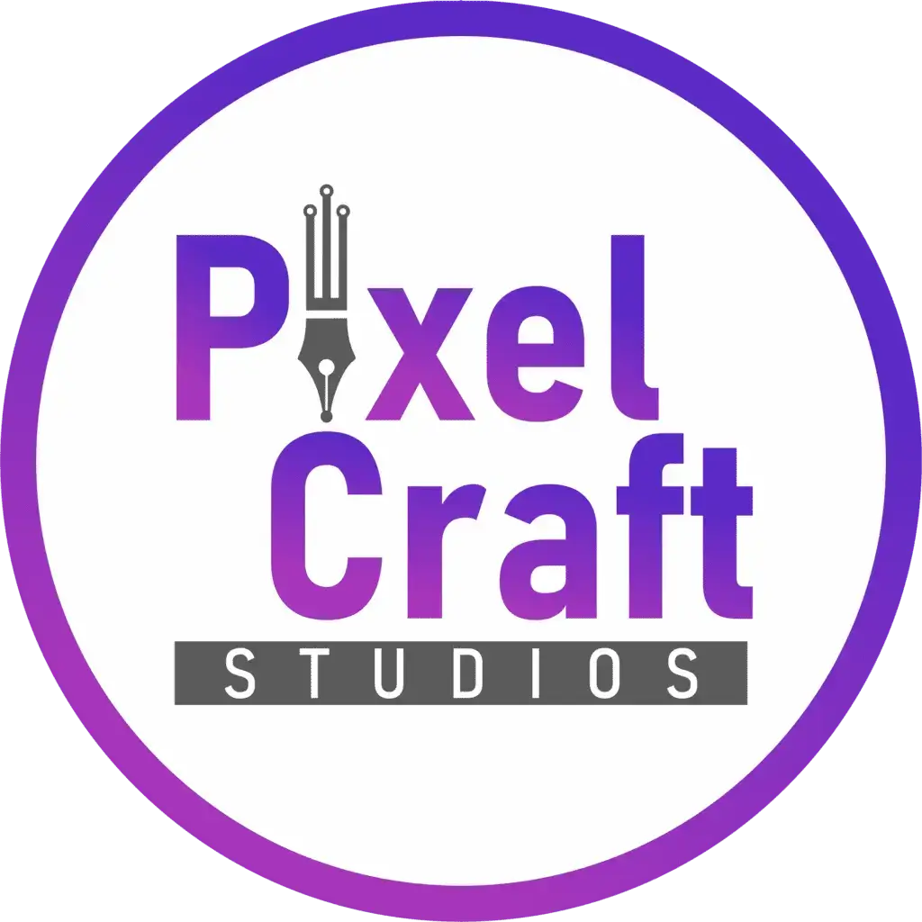 PixelCraft Studio | GraphicsDesign and Website Development Company Logo | PixelCraft Logo