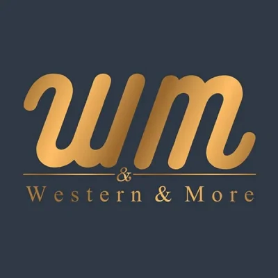 WM Western & More at door Logo Design by PixelCraft Studio